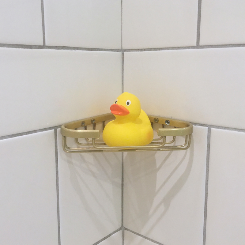 Rubber Duck in guest bathroom at 21c Museum hotel