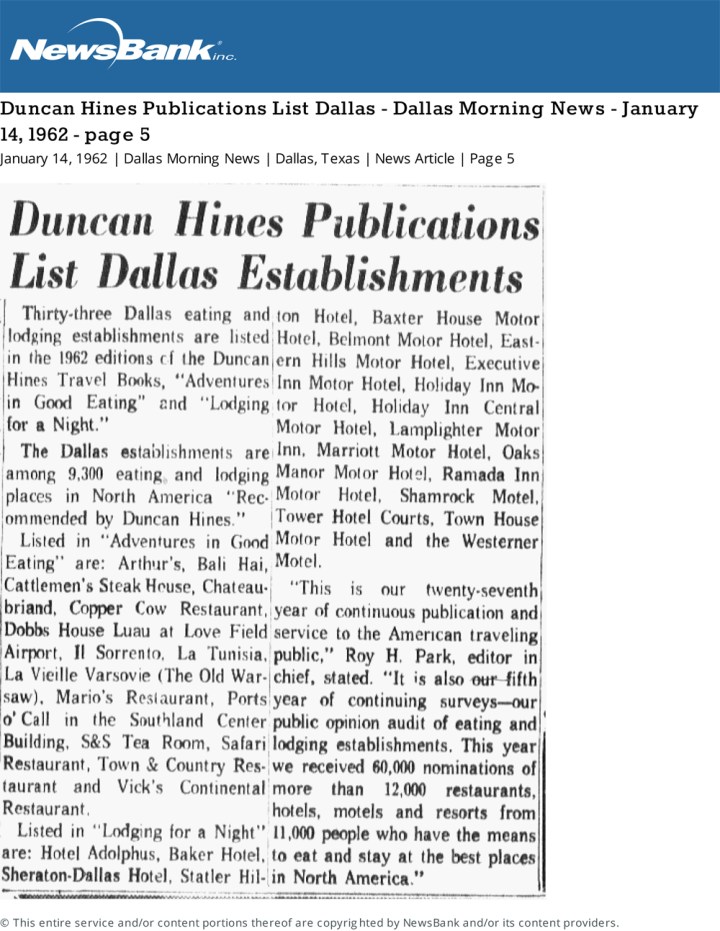 Newsbank DMN Jan 14 1961