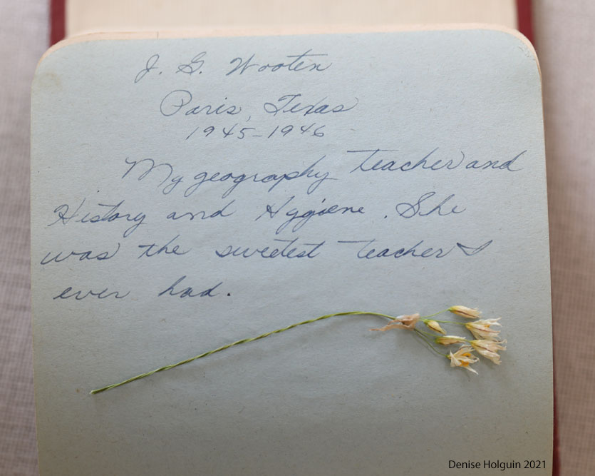 8th Grade Autograph Book from 1946 – Paris, Texas: Part 2