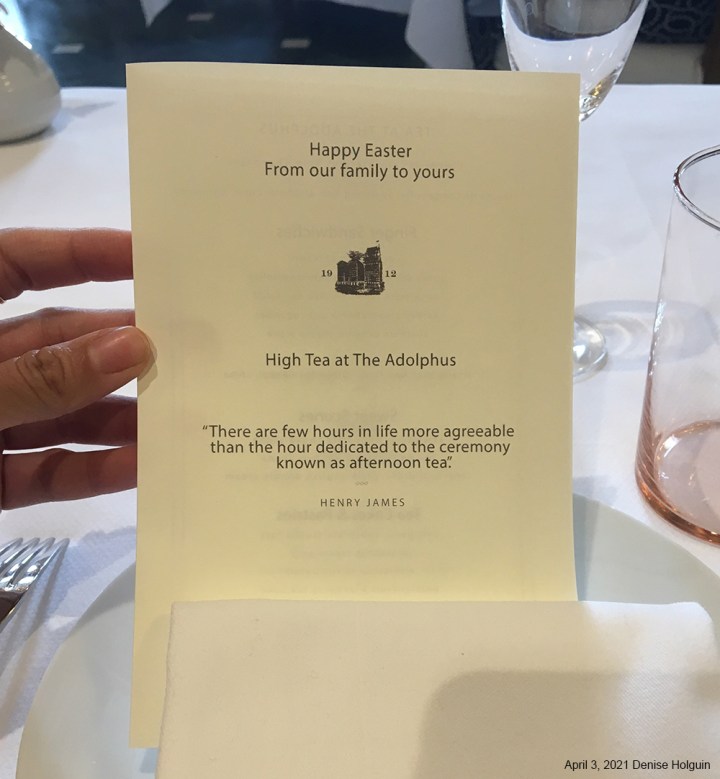 High Tea at The Adolphus, Easter 2021
