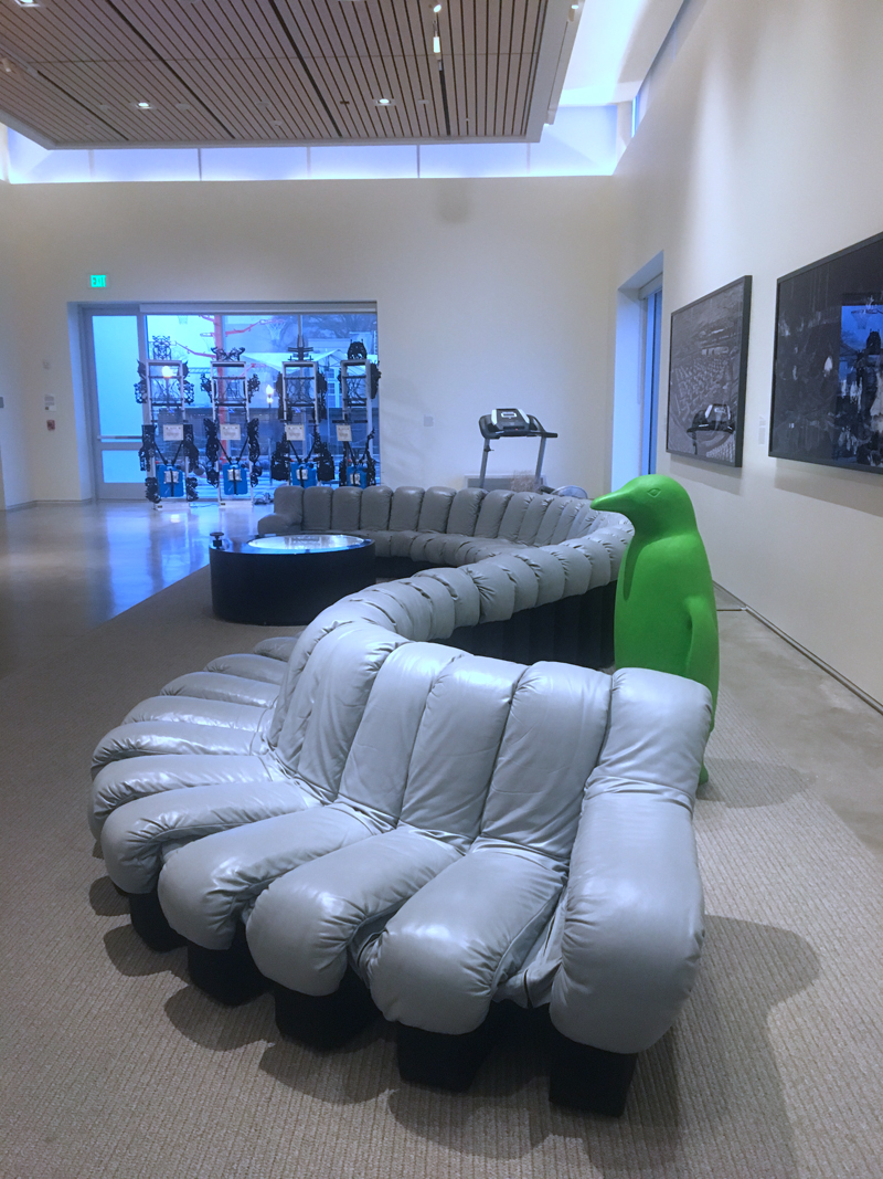 Long and winding sofa at 21c Museum Hotel