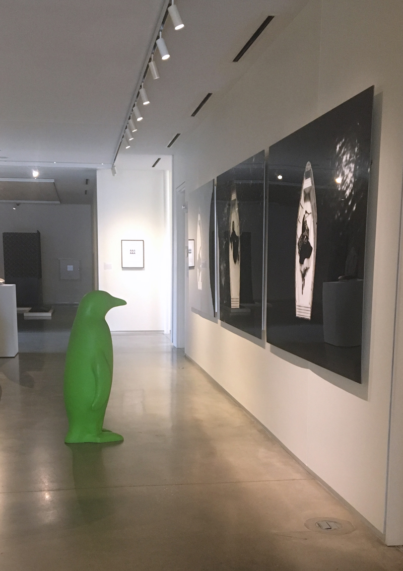 Penguin admiring art at the 21c Museum Hotel