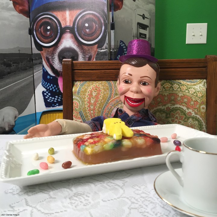 Denise's technicolor jelly bean aspic: a culinary wonder