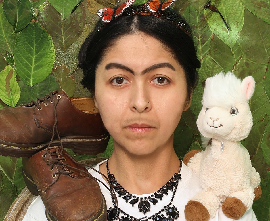 Self-Portrait with Black Necklace and Butterfly