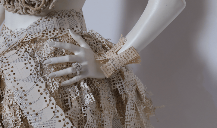 Miss Macy Dons Paper Hole Punch Couture