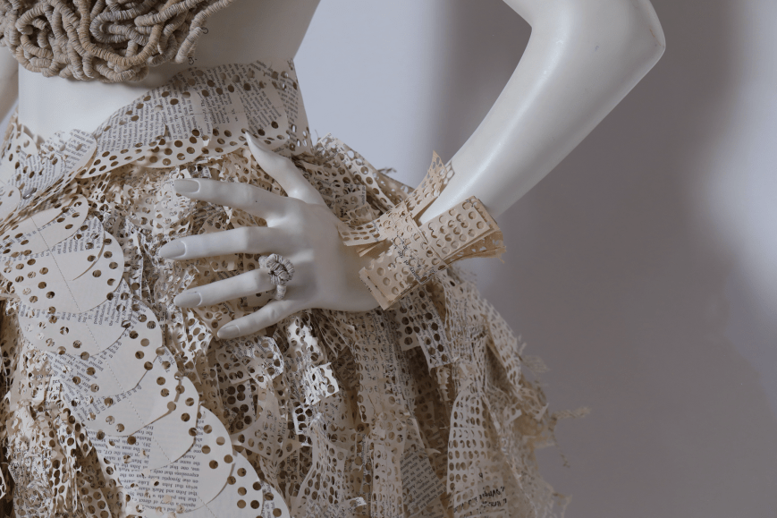 Miss Macy Dons Paper Hole Punch Couture