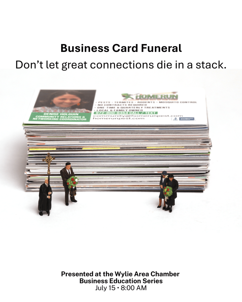 Practical Networking Tips I’ll Be Sharing at the Wylie Area Chamber of Commerce